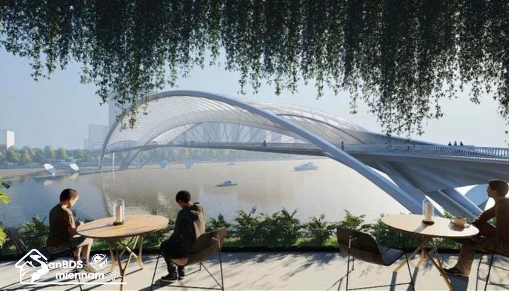Xây cầu đi bộ nối quận 1 - Khu đô thị mới Thủ Thiêm: Công trình biểu tượng mới của TP Hồ Chí Minh
