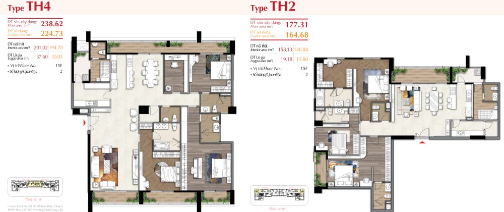 Thiết kế Penhouse 177 - 238 m2 