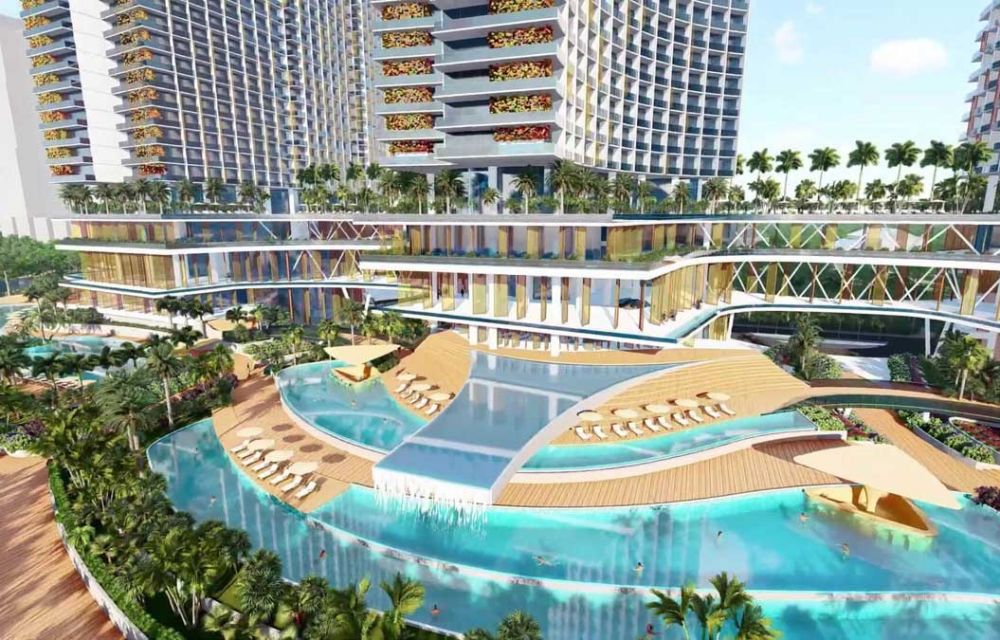 Hồ bơi dự án Apec Mandala Wyndham Quảng Ngãi