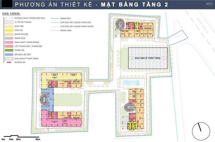 Phương án thiết kế tầng tầng 1 dự án căn hộ Moonlight Complex