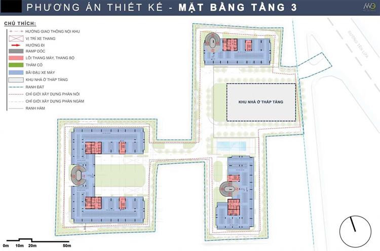 Phương án thiết kế tầng tầng 3 dự án căn hộ Moonlight Complex