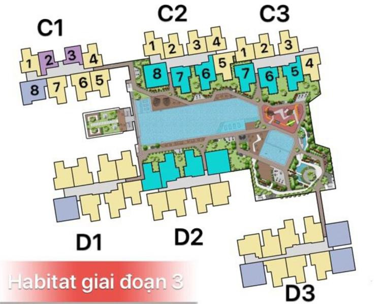 Mặt bằng The Habitat giai đoạn 3