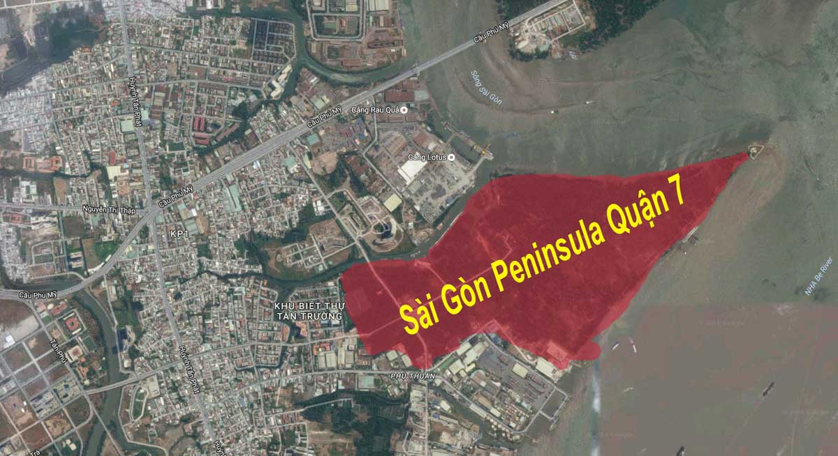 Vị trí Dự án Saigon Peninsula Quận 7 trên Google Maps