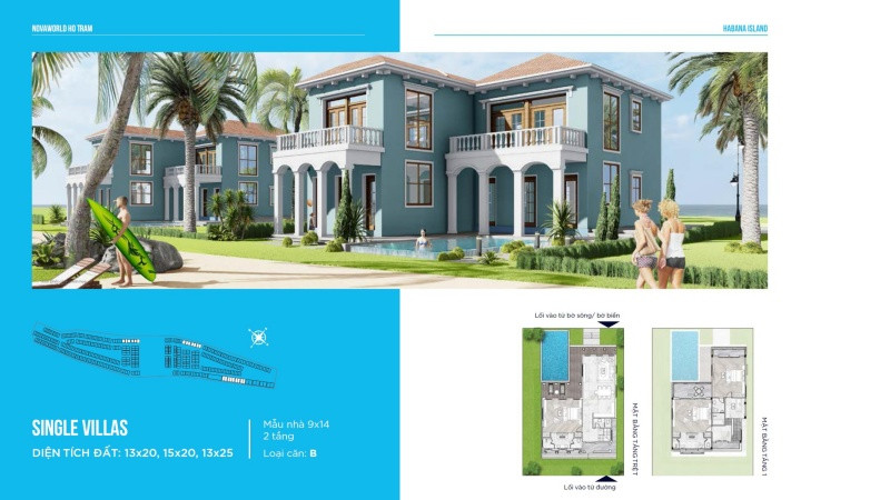 Thiết kế căn nhà mẫu Single Villas với diện tích 9x14