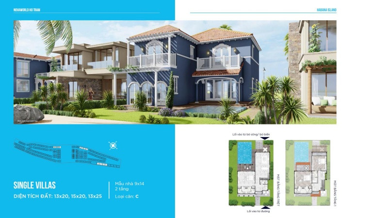 Thiết kế căn nhà mẫu Single Villas với diện tích 9x14