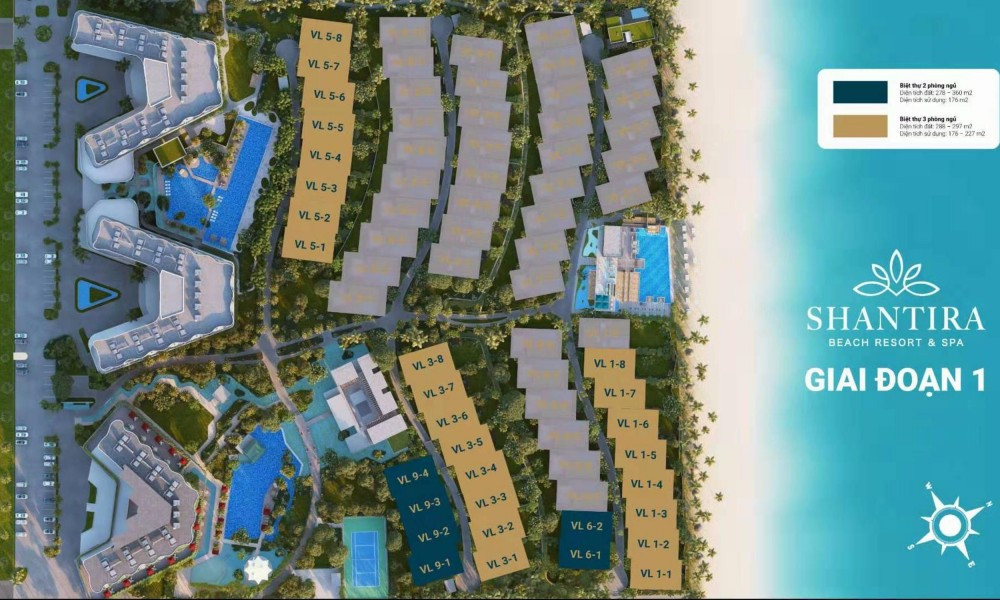 Mặt bằng biệt thự dự án Shantira Beach Resort & Spa Quảng Nam