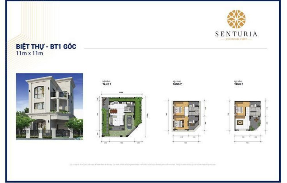 Thiết kế căn góc biệt thự Senturia Q9 Central Point Quận 9