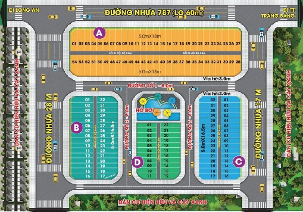 Mặt bằng dự án Mai Anh Mega Mall Trảng Bàng Tây Ninh 