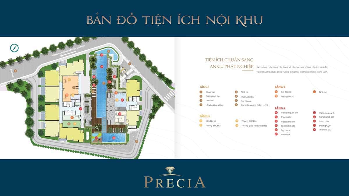 Hệ thống Tiện ích nội khu tại Căn hộ Precia Quận 2