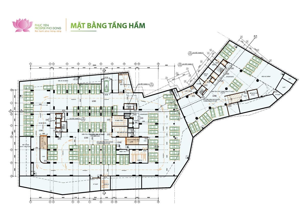 Mặt đứng trục 1-14 Dự án Phúc Yên Prosper Phố Đông Thủ Đức