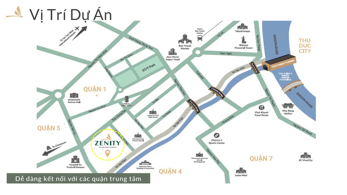 Vi tri Du an Can ho Zenity Capitaland Vo Van Kiet Quan 1 - Zenity