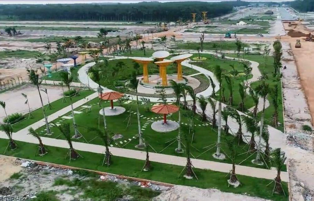 Công viên dự án Golden Future City Bàu Bàng đang hoàn thiện