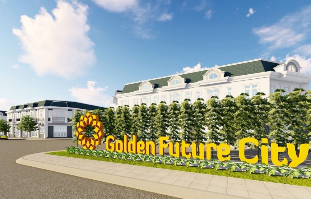 Cổng chính dự án Golden Future City Bàu Bàng 