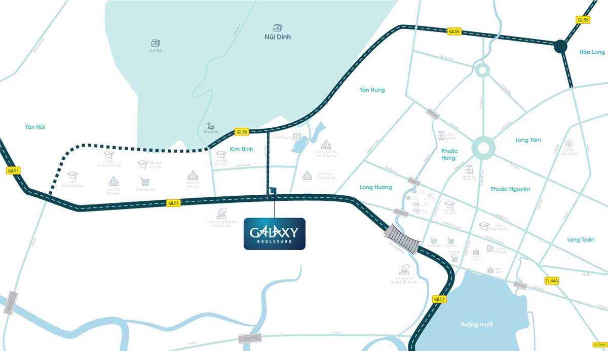 Vị trí Dự án Galaxy Boulevard Bà Rịa Vũng Tàu