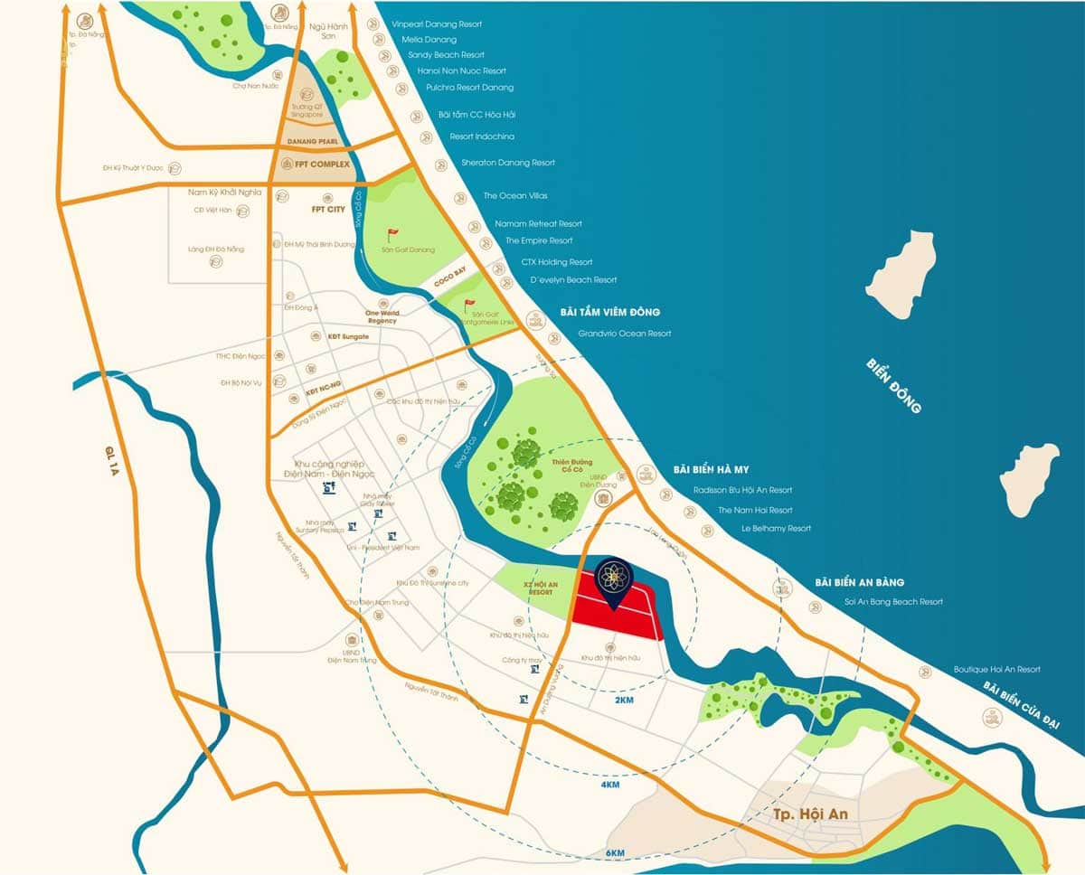 Bản đồ Vị trí Dự án Đất nền Rosa Riverside Complex