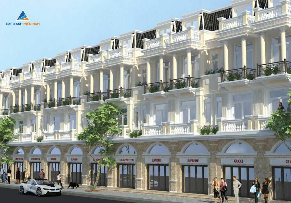 Thiết kế nhà phố dự án Lộc Phát Residence mặt tiền dường