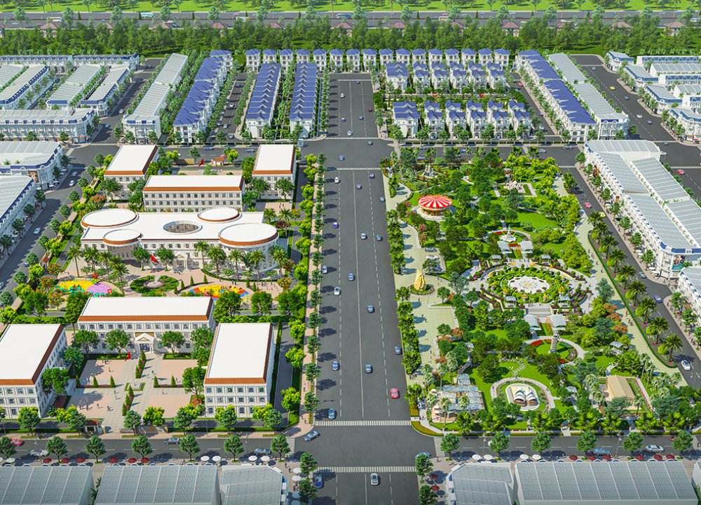 Công viên trung tâm, trường học của Century City Long Thành