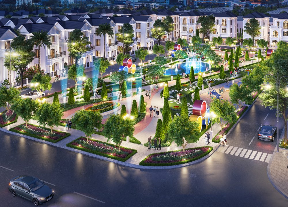 Khu Công viên Century City về đêm